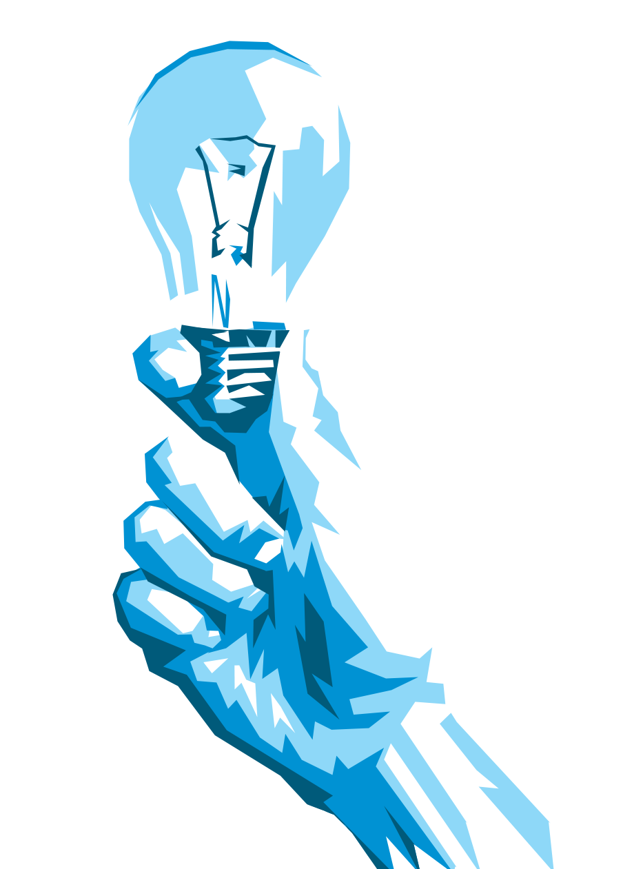 Hand holding a lightbulb